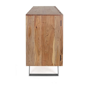 CREDENZA ACHILLE 90CM 3A ACACIA E METALLO VERTI