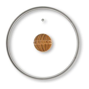 Wok 28 cm avec couvercle Excelsa – Sakura, Aluminium Noir