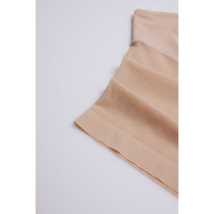 Guaina snellente midi in tulle a compressione media beige