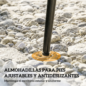 Mesa de Comedor de Jardín Redonda, Mesa de Terraza Exterior 80x80x74 cm, con Tablero de Vidrio Templado con Borde de Ratán, Estructura de Acero, Carga 50 kg, para Patio, Balcón, Gris