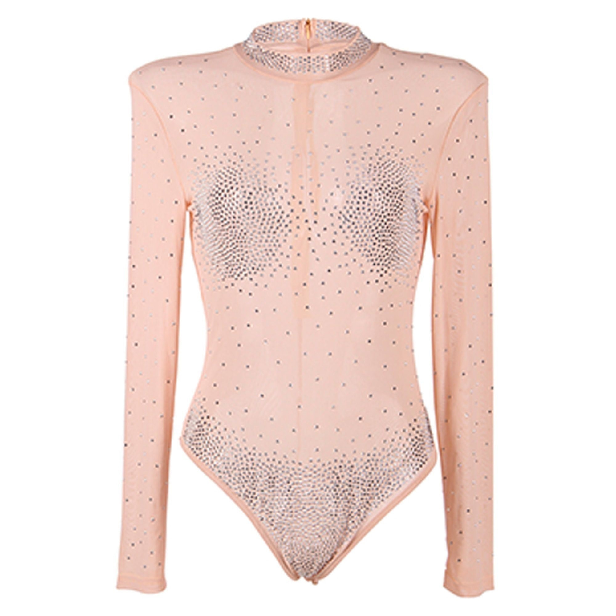 Teddy transparente de mujer efecto diamante