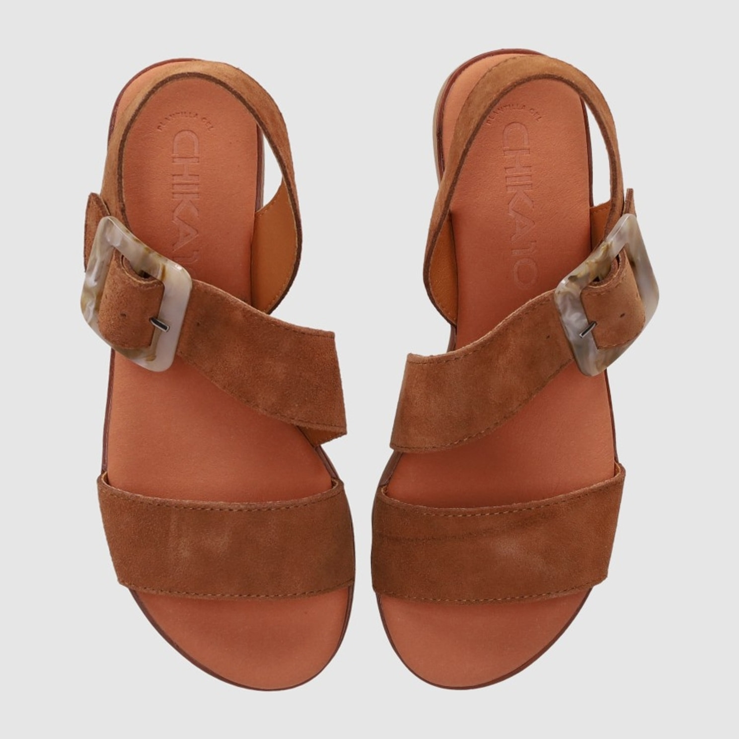 Sandalias de Serraje - Cuero - Tacón: Bajo