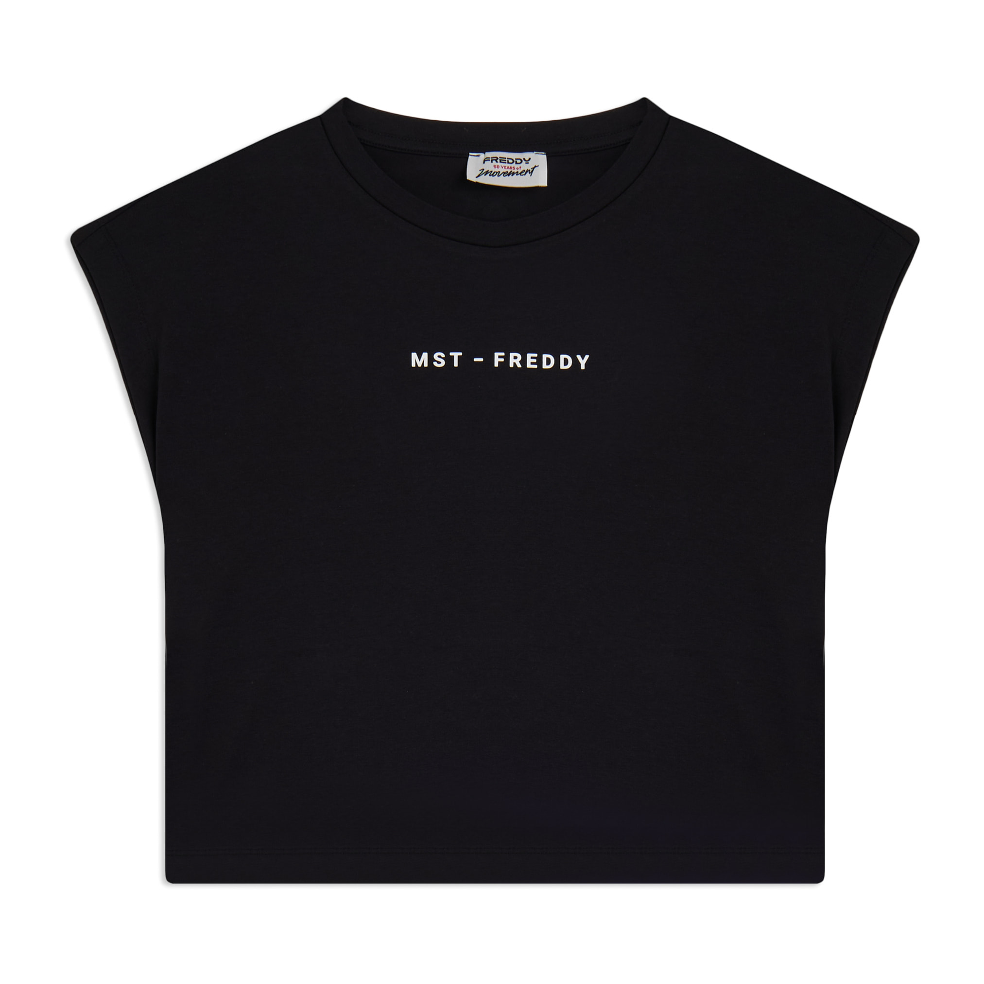 T-shirt manica corta cropped con stampe MST FREDDY
