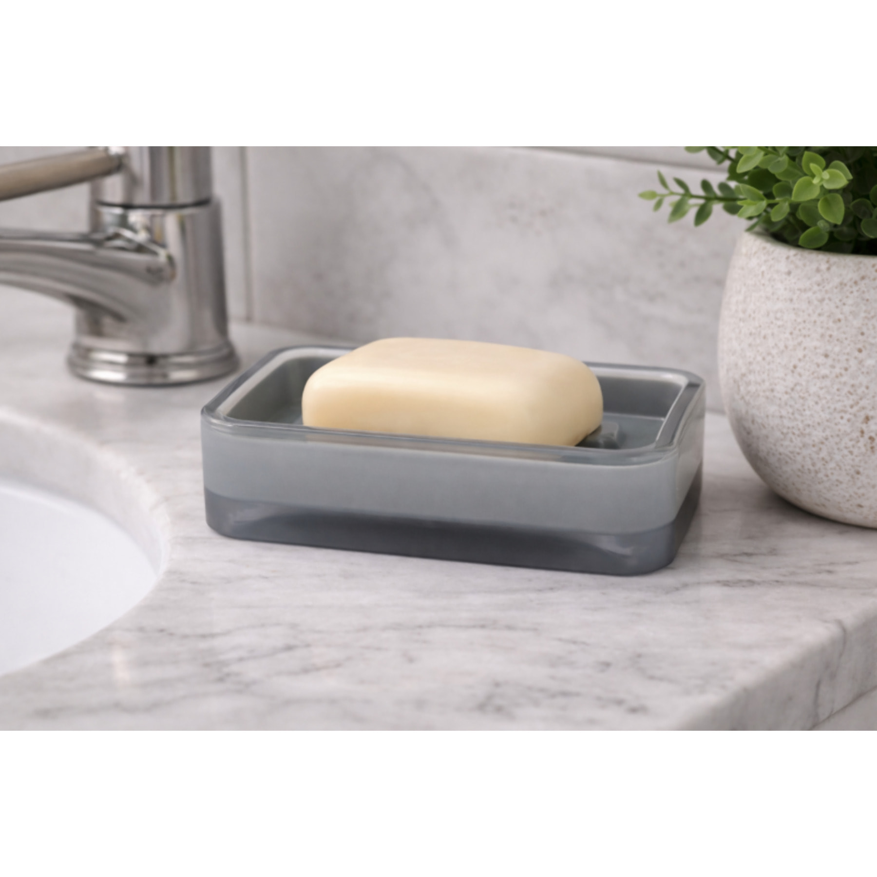 Porte Savon ANZIO Gris MSV