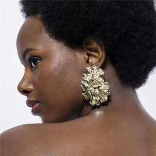 Pendientes Lux by Lux acabadoss en oro amarillo 18K