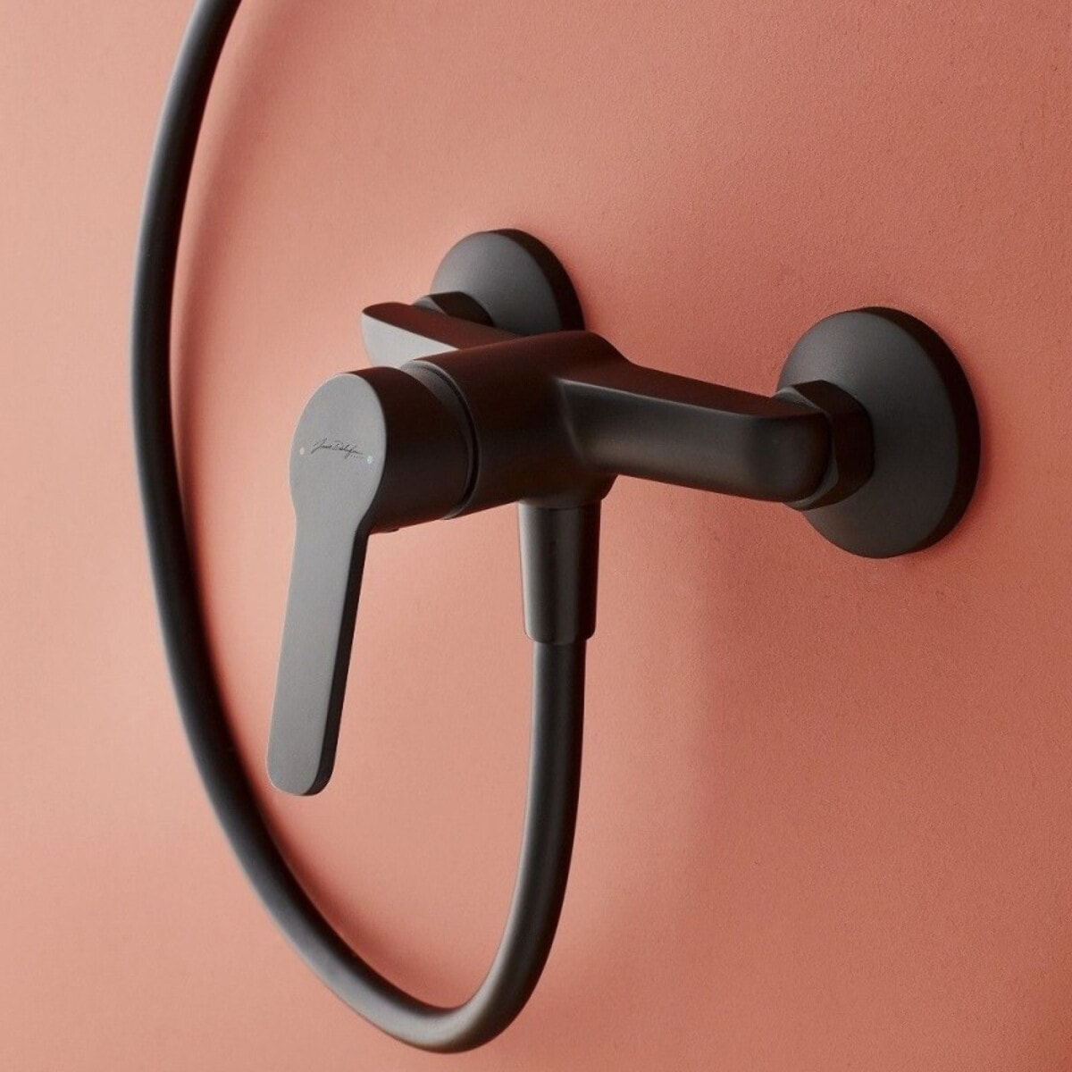 Mitigeur douche Aimé + douchette stick Shift Ellipse + flexible 1,6m noir et chromé