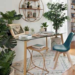 Table à manger "Taho" verre trempé L150cm