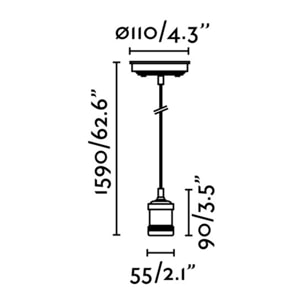 ART Lampe suspension vieil or