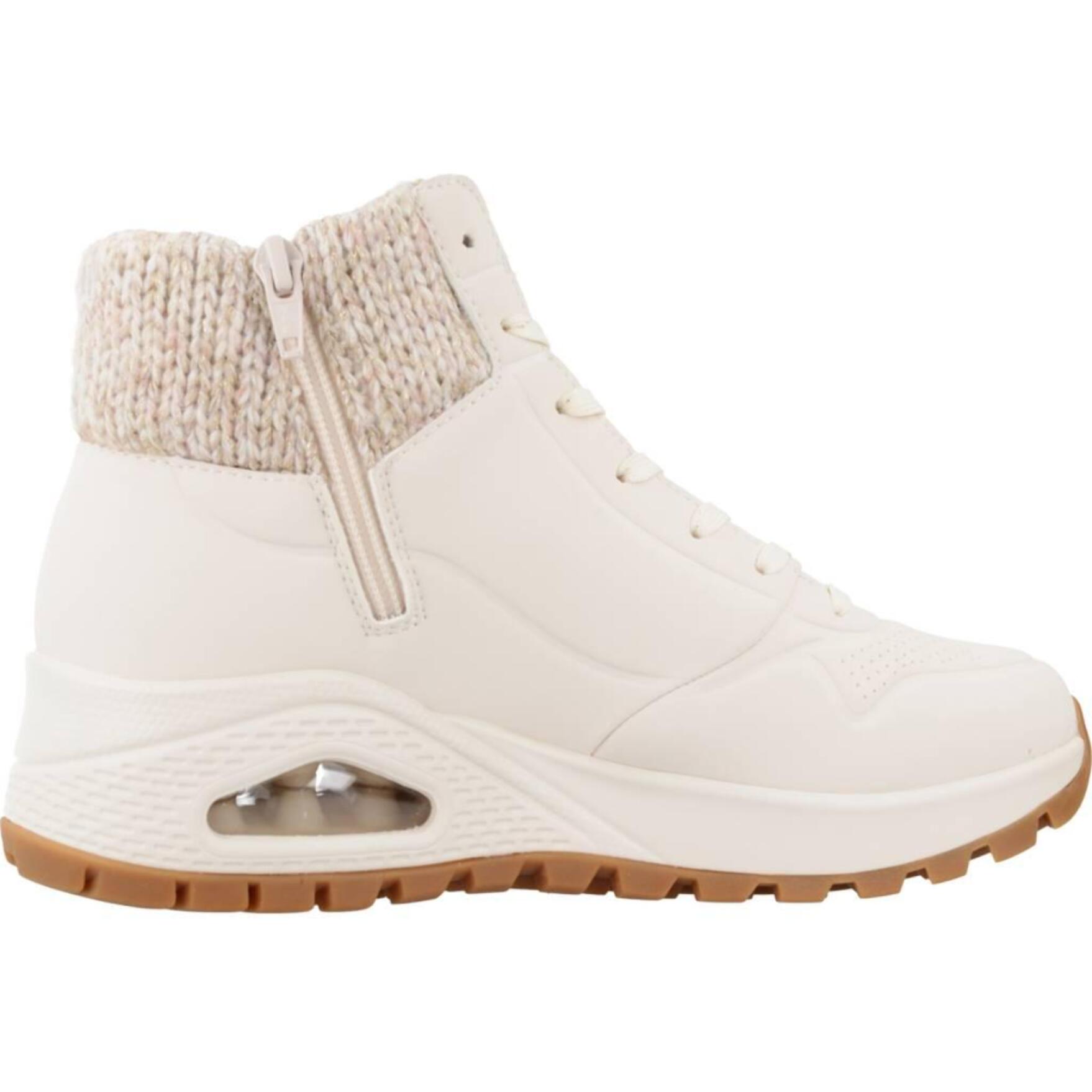Botines Mujer Uno Rugged Blanco