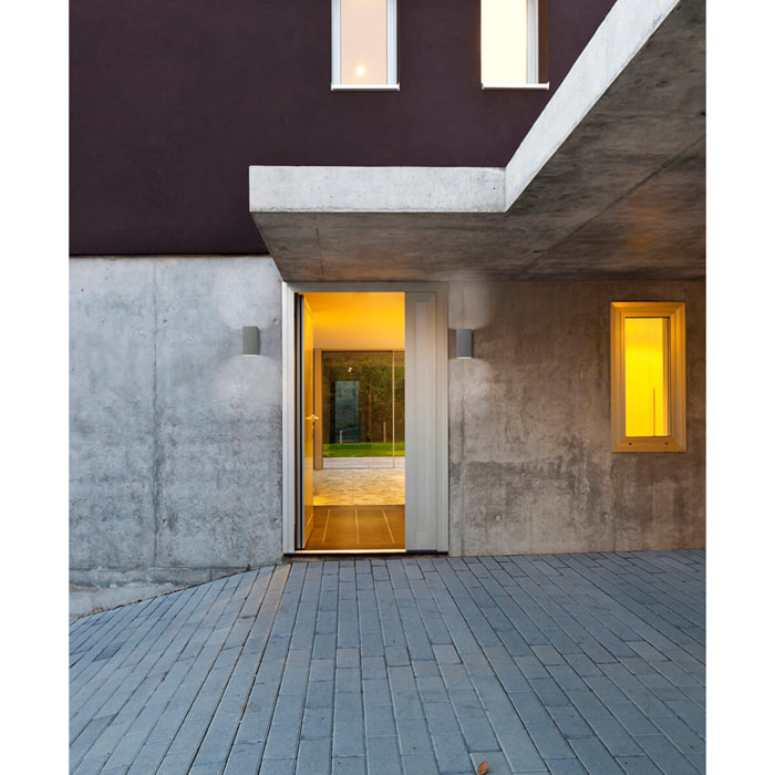 Forlight Aplique Exterior IP44 Rem GU10 16W, Diseño Industrial en Cemento, Resistente al Clima