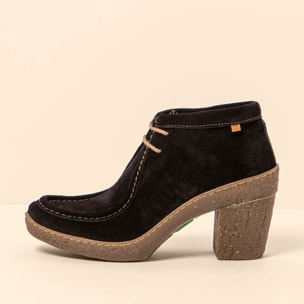 Botines con tacón N5432 SILK SUEDE BLACK / HAYA color Black
