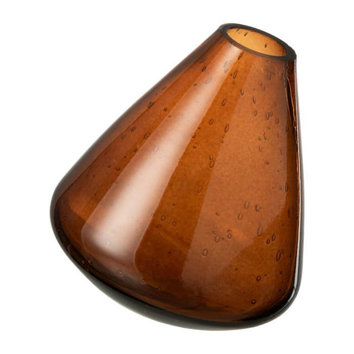 J-Line vase Topaz - verre - brun - 13.5 cm hoog