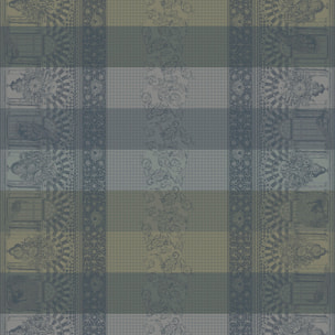 Nappe anti tache pur coton motif jacquard Arcades linea bronze