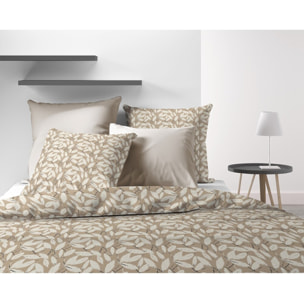 Parure De Couette 3pcs avec Taies oreiller 100% Microfibre 60gsm - Carmel