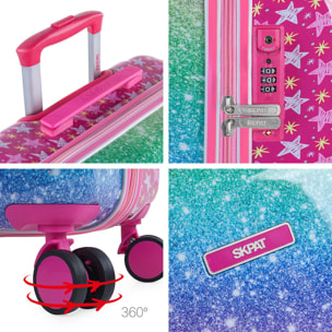 Trolley Mediano 60 Cms Skpat Shine Like A Star Fucsia