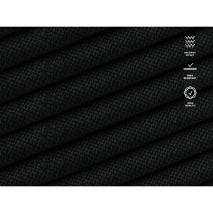 Canapé d'angle gauche convertible "Olivier" 5 places en tissu structurel noir
