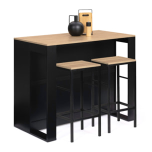 Ilot de cuisine Nino avec rangements