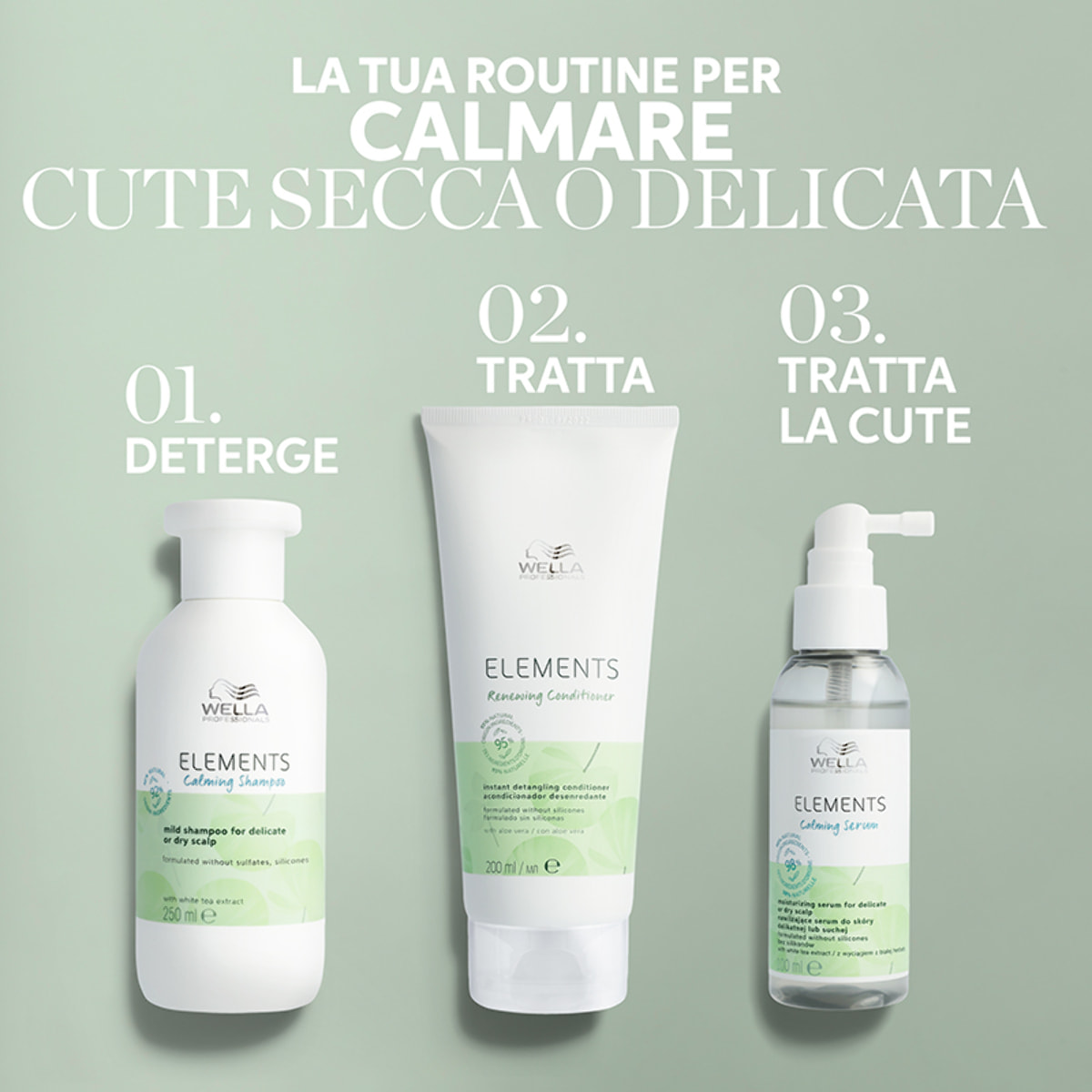 WELLA Kit Elements Calming Shampoo 250ml + Serum 100ml