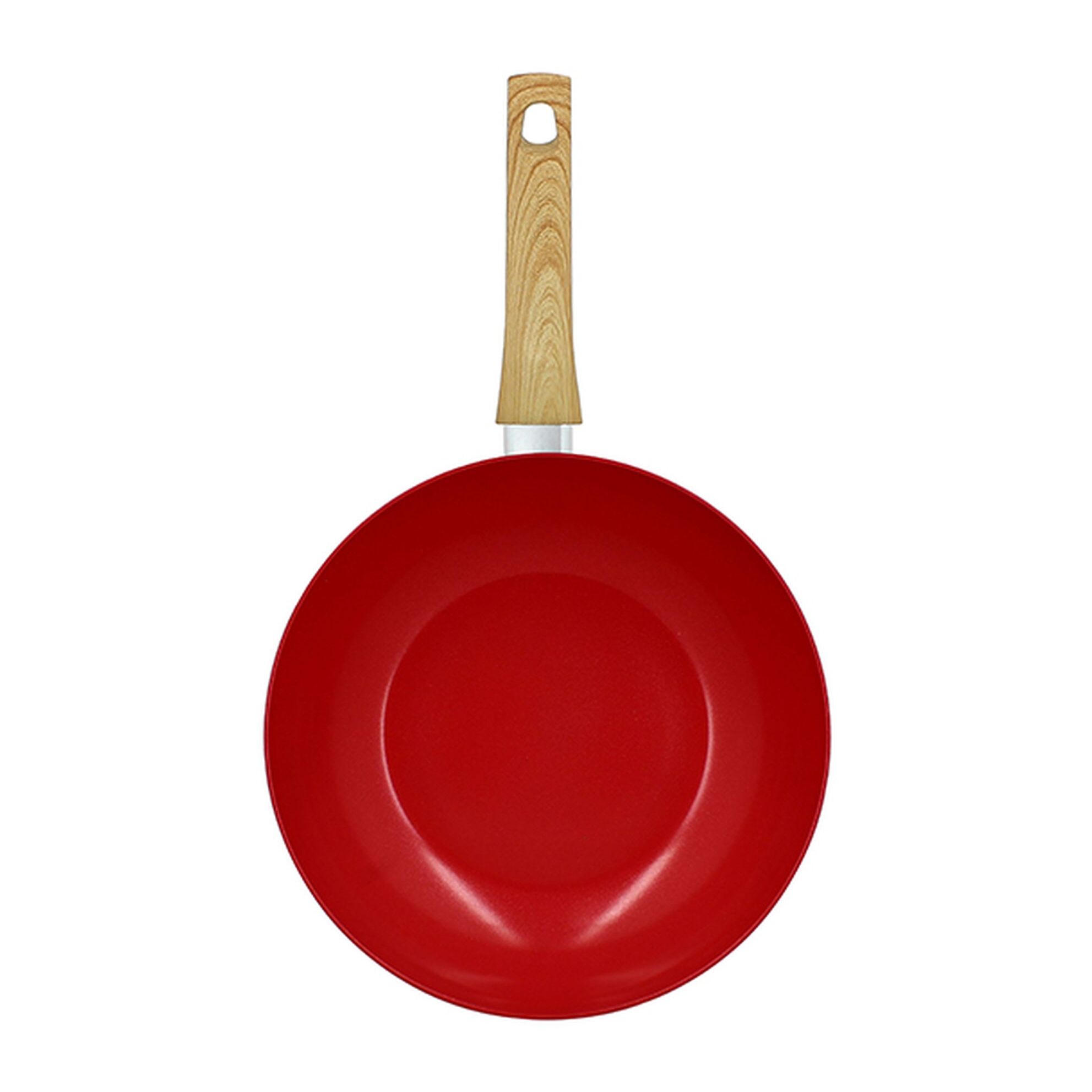 Wok 28cm avec revêtement céramique rouge - tous feux COLORAMA