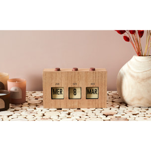 Calendrier Flip Flap Deco Effet Bois