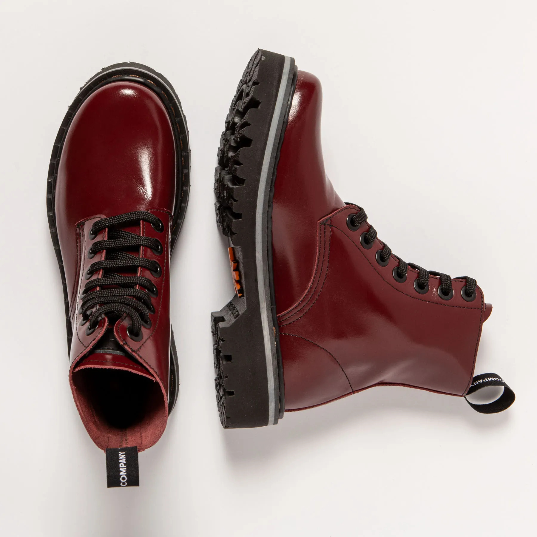 Botines 1166 NAPPA SHINNY BURDEOS / MARINA color Burdeos