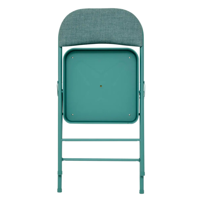 Chaise Flexy Plus en tissu chiné vert