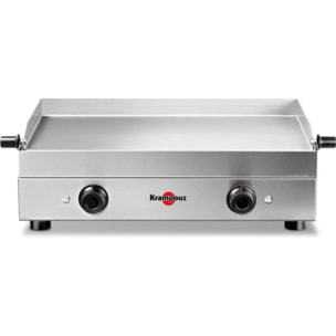 Plancha électrique KRAMPOUZ Saveur inox 2 brûleurs à poser, 64x34 cm