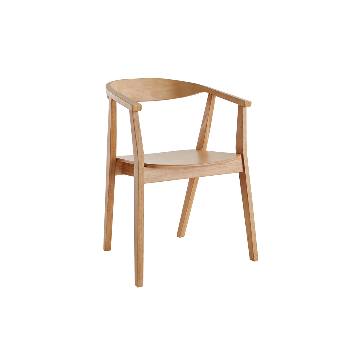 Chaises scandinaves en bois clair (lot de 2) BAHIA