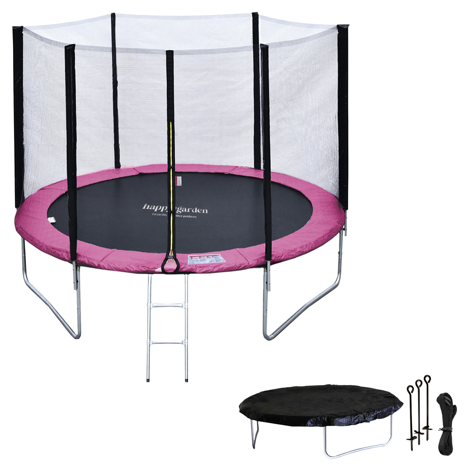 Trampoline réversible avec accessoires -
