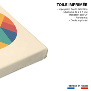 Tableau enfant renard arc en ciel Toile imprimée