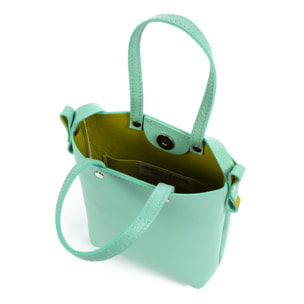 Italia Borsa a tracolla Donna.Pelle autentica Dollaro