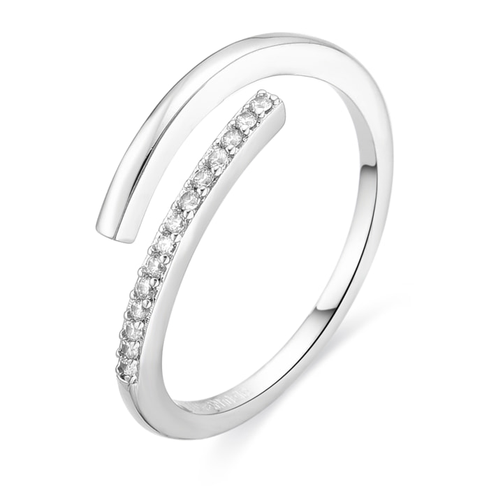 Anillo LUX BY LUX acabado en rodio