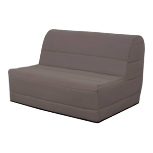 Banquette convertible Melissa, matelas Simmons, 140 x 190 cm, taupe