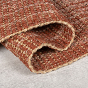 Tapis en jute OMBRE Rouge