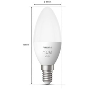 Ampoule LED connectée PHILIPS HUE E14 White Flamme