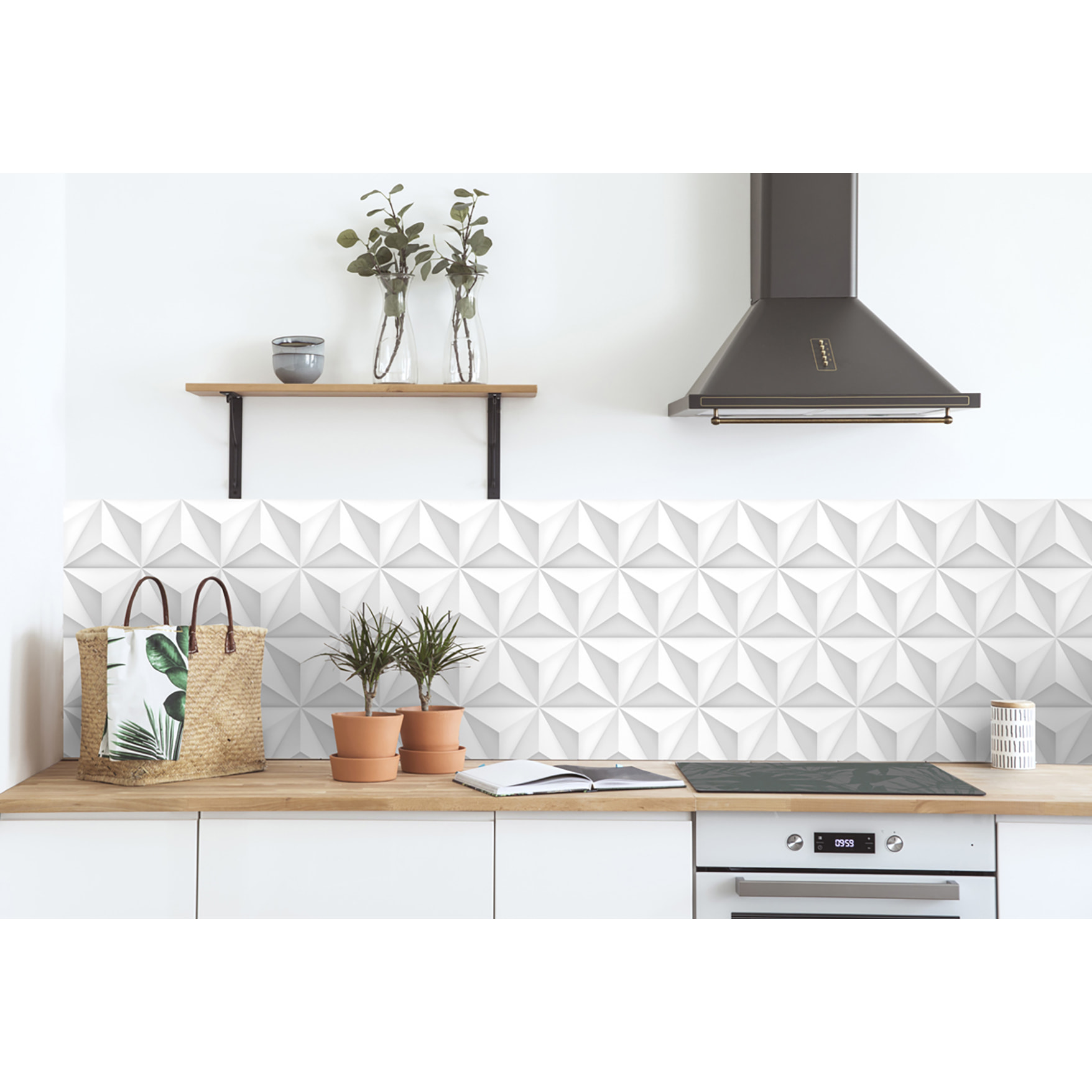 Stickers adhesivos de CERAMIKO - Triángulos 3d 50x100