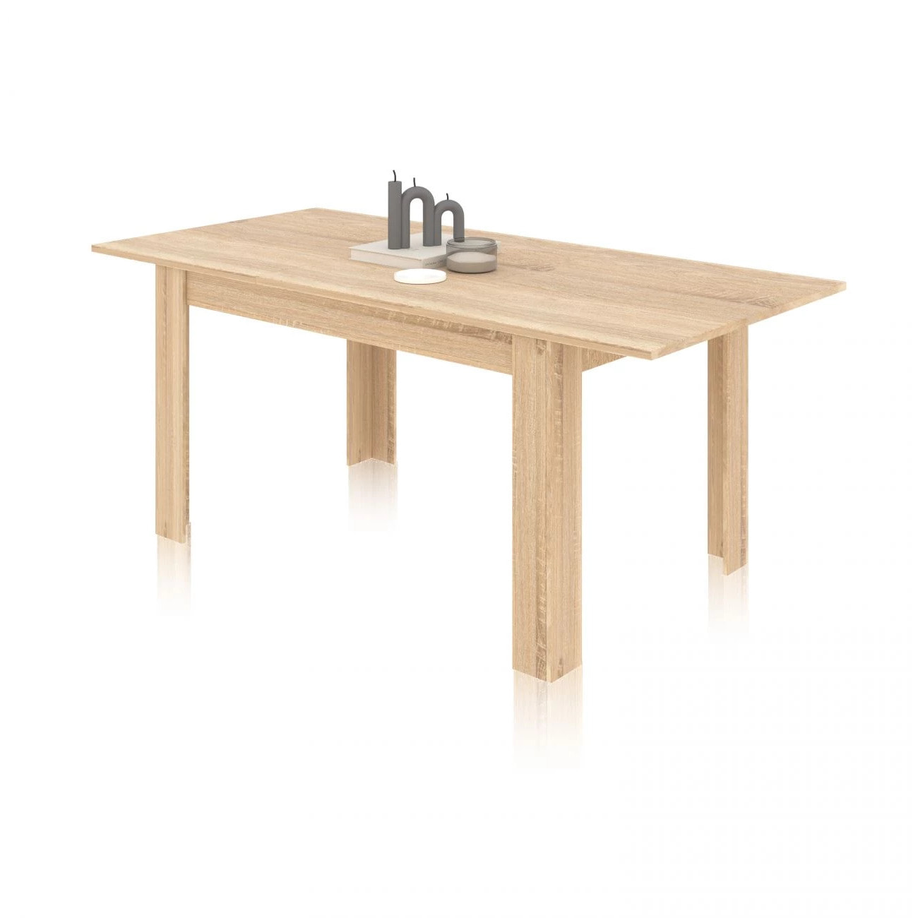 Mesa de comedor extensible roble canadian 140-190x90 cm Danna Roble Canadian