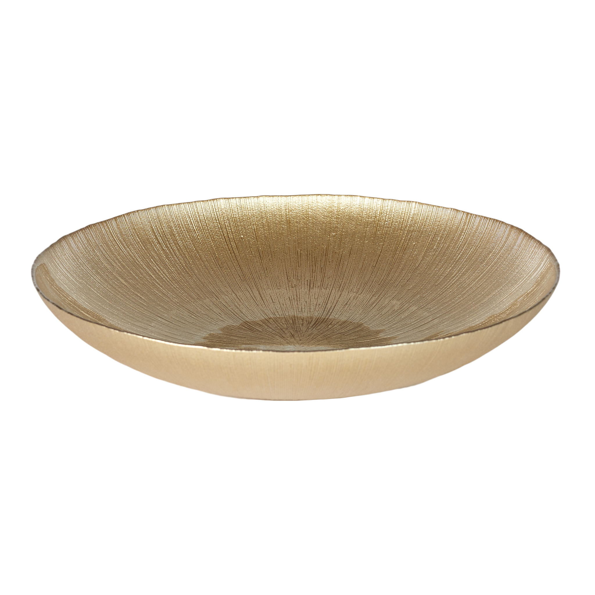 Saladier En Verre Dore D40cm