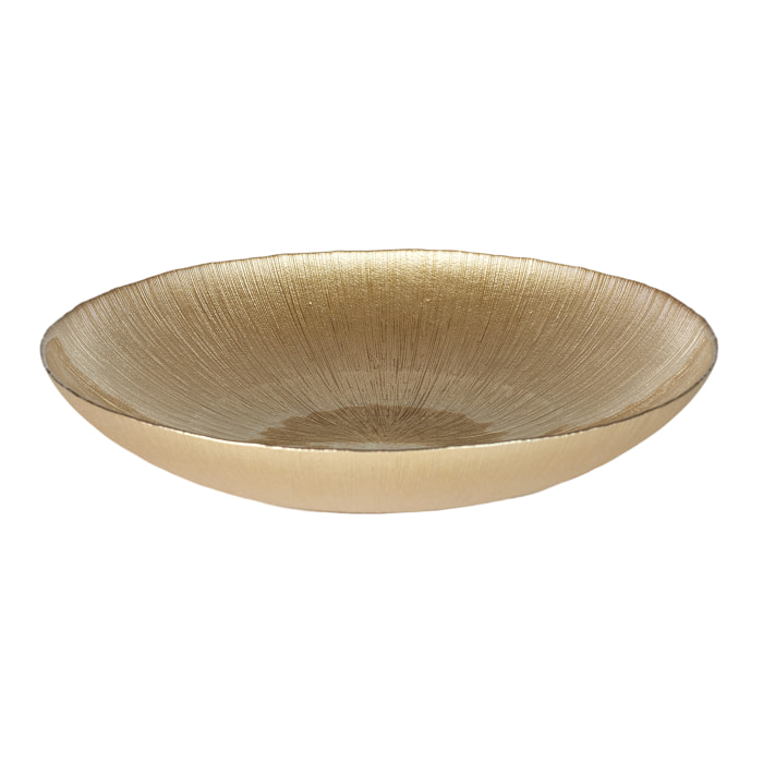 Saladier En Verre Dore D40cm