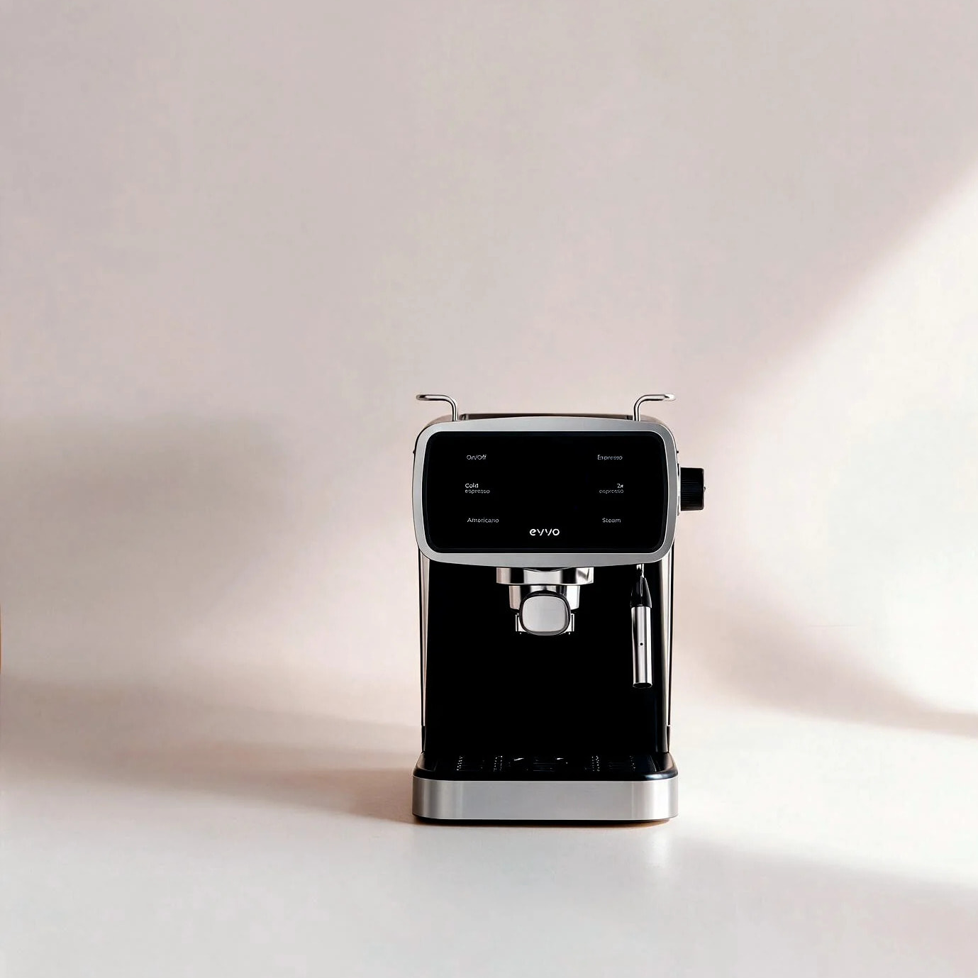 EVVO Cafetera Express Intensa 30. panel táctil a color. 20 bares de presion. Espressos y Capuccinos. 1350W. Doble salida. portafiltros. Depósito de 1.5 l