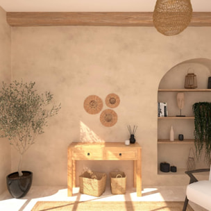 Set de 3 déco murales - raphia D25 cm