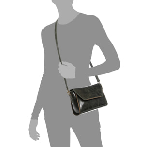 Mariola Borsa a tracolla Donna.Pelle autentica Camoscio Lavato a Pietra