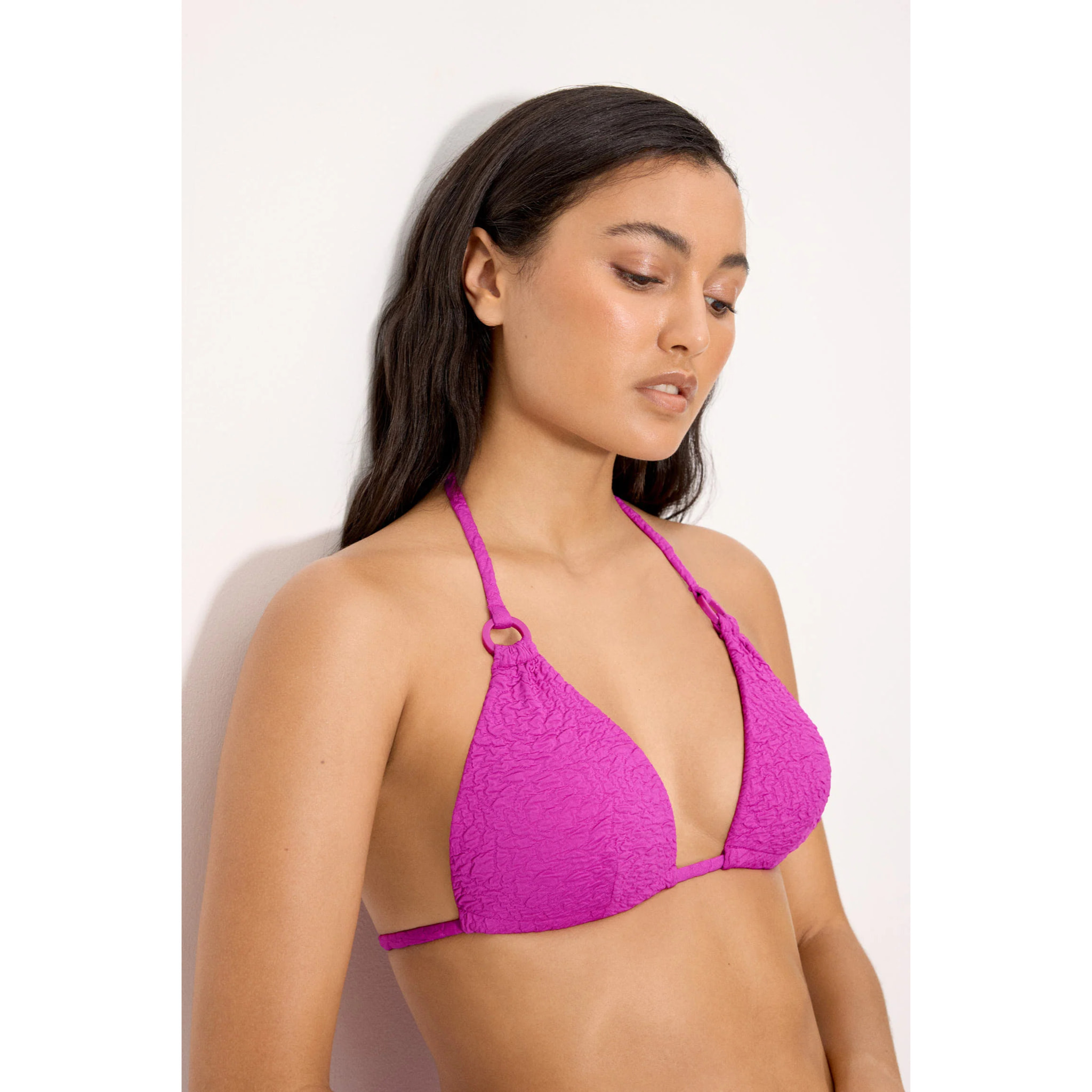 Top bikini a triangolo push-up Viola
