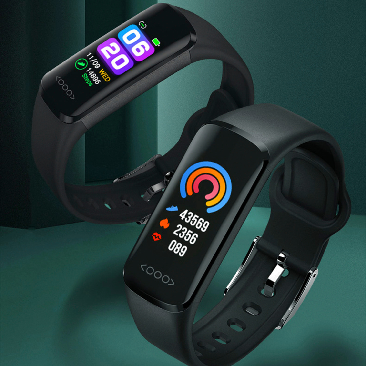 DAM Brazalete inteligente TK30 con temperatura corporal, multideporte, monitor cardiaco y de presión sanguínea. 5,5x1,2x2 Cm. Color: Violeta