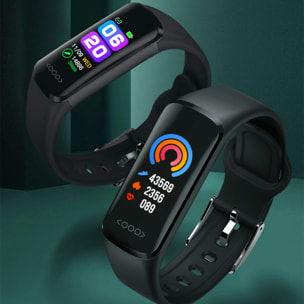 DAM Brazalete inteligente TK30 con temperatura corporal, multideporte, monitor cardiaco y de presión sanguínea. 5,5x1,2x2 Cm. Color: Violeta