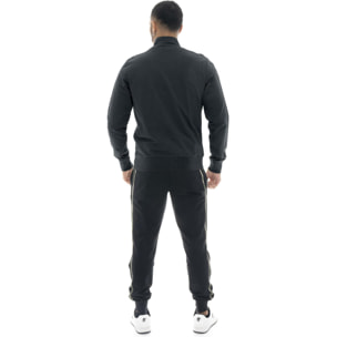 Tuta da uomo in cotone non garzato con colletto e zip Leone Military 1947