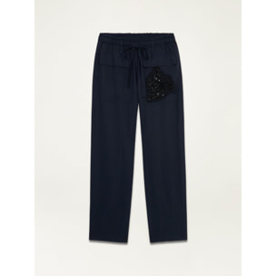 Oltre - Joggers con parche de joya - Azul