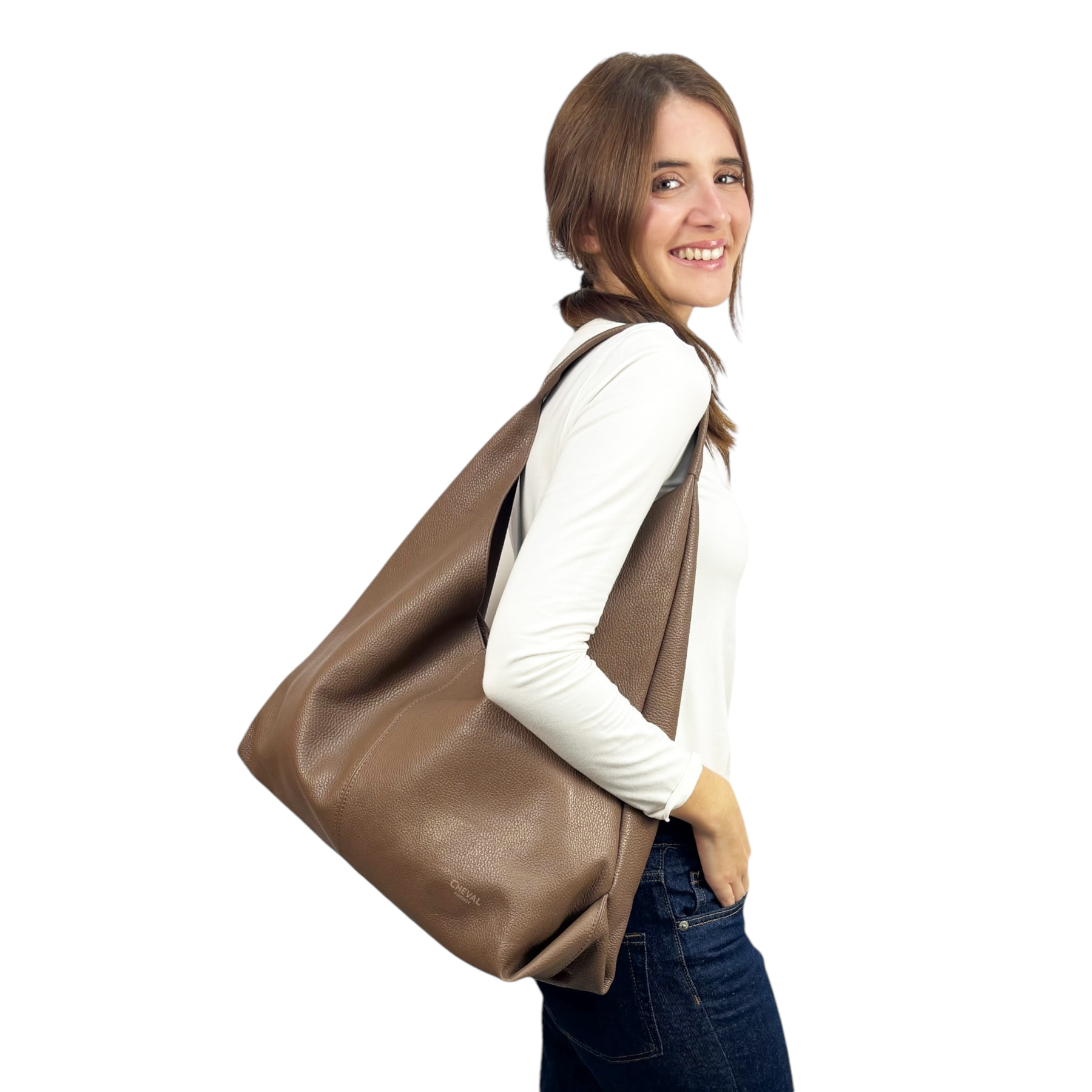 Bolso de Hombro Cheval Firenze Iris Gris Pardo