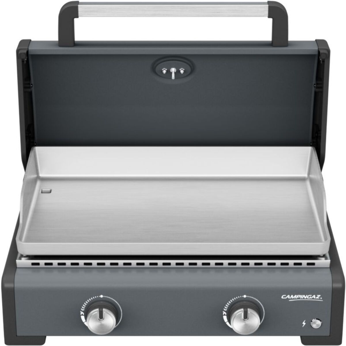 Plancha gaz CAMPINGAZ SIGMA 2 PRO 2 brûlreurs avec couvercle de cuisson à poser , 58x36 cm