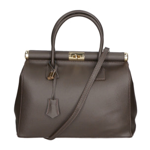Borsa a mano da donna - Modello Aleria - Vera pelle - 35.0 x 26.0 x 16.0 cm